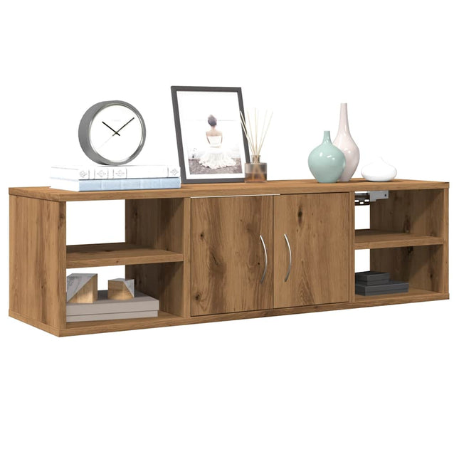 Armadietto a Muro Rovere Artigianale 101x30x29 cm in Truciolato