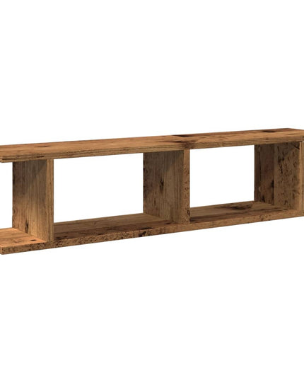 Mensole da Parete 2pz Legno Vecchio 90x18x20 cm in Truciolato