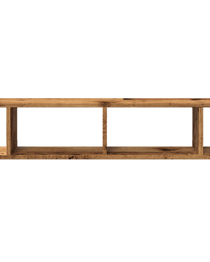 Mensole da Parete 2pz Legno Vecchio 90x18x20 cm in Truciolato