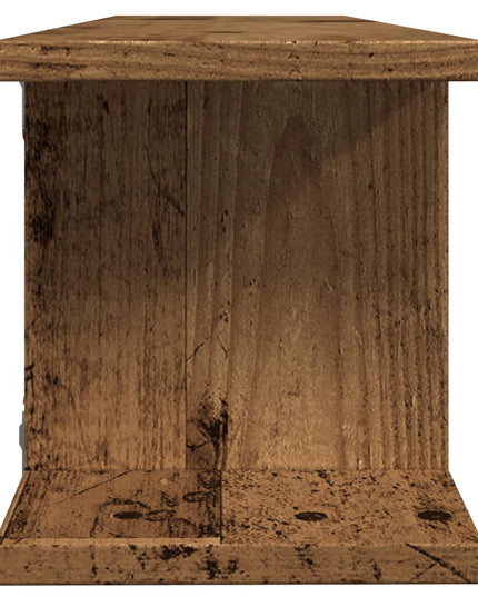 Mensole da Parete 2pz Legno Vecchio 90x18x20 cm in Truciolato