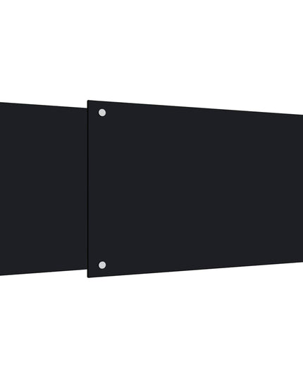 Paraschizzi per Cucina 2 pz Neri 70x60 cm in Vetro Temperato