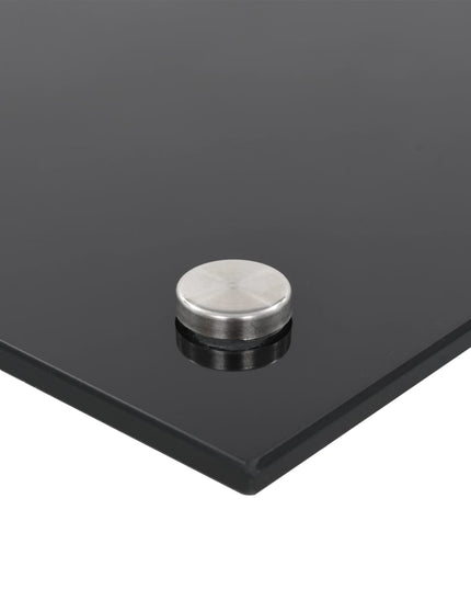 Paraschizzi per Cucina 2 pz Neri 70x60 cm in Vetro Temperato