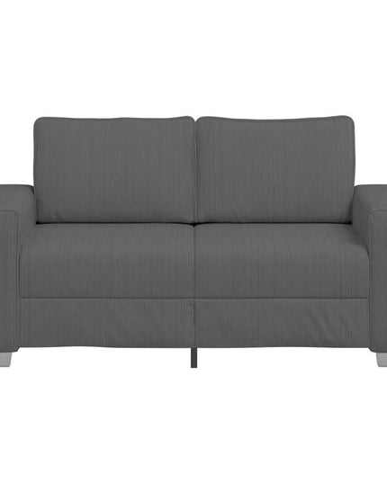 Divano Divanetto Grigio Scuro 120 cm Tessuto di Velluto a Coste