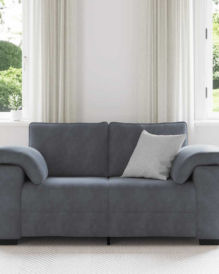 Divano Divanetto Grigio Scuro 120 cm in Velluto