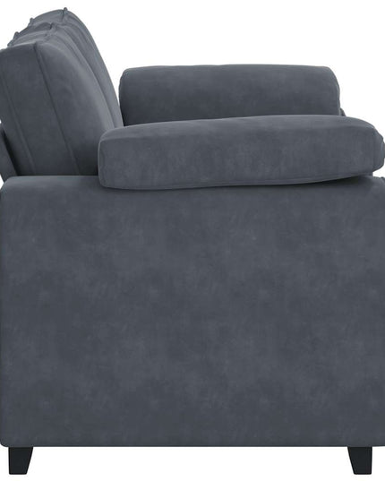 Divano Divanetto Grigio Scuro 120 cm in Velluto