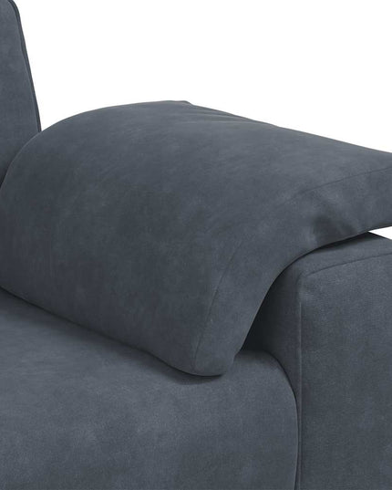 Divano Divanetto Grigio Scuro 120 cm in Velluto