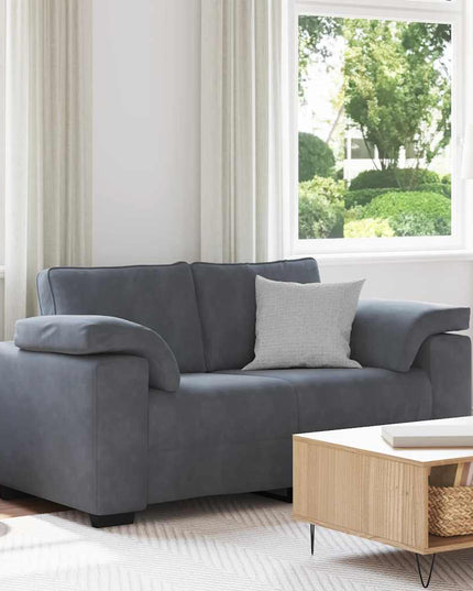 Divano Divanetto Grigio Scuro 120 cm in Velluto