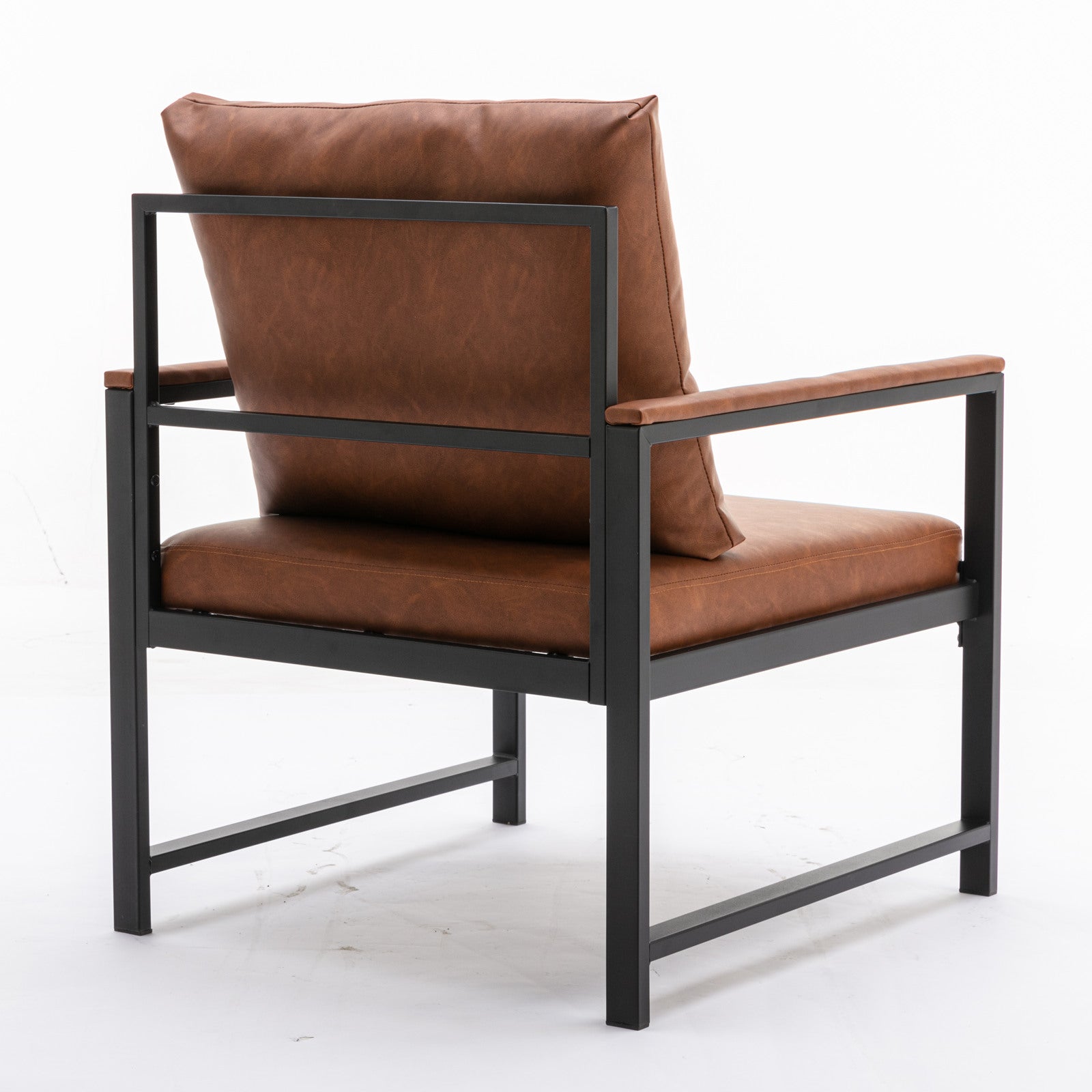 Poltrona Moderna Arancione Ecopelle