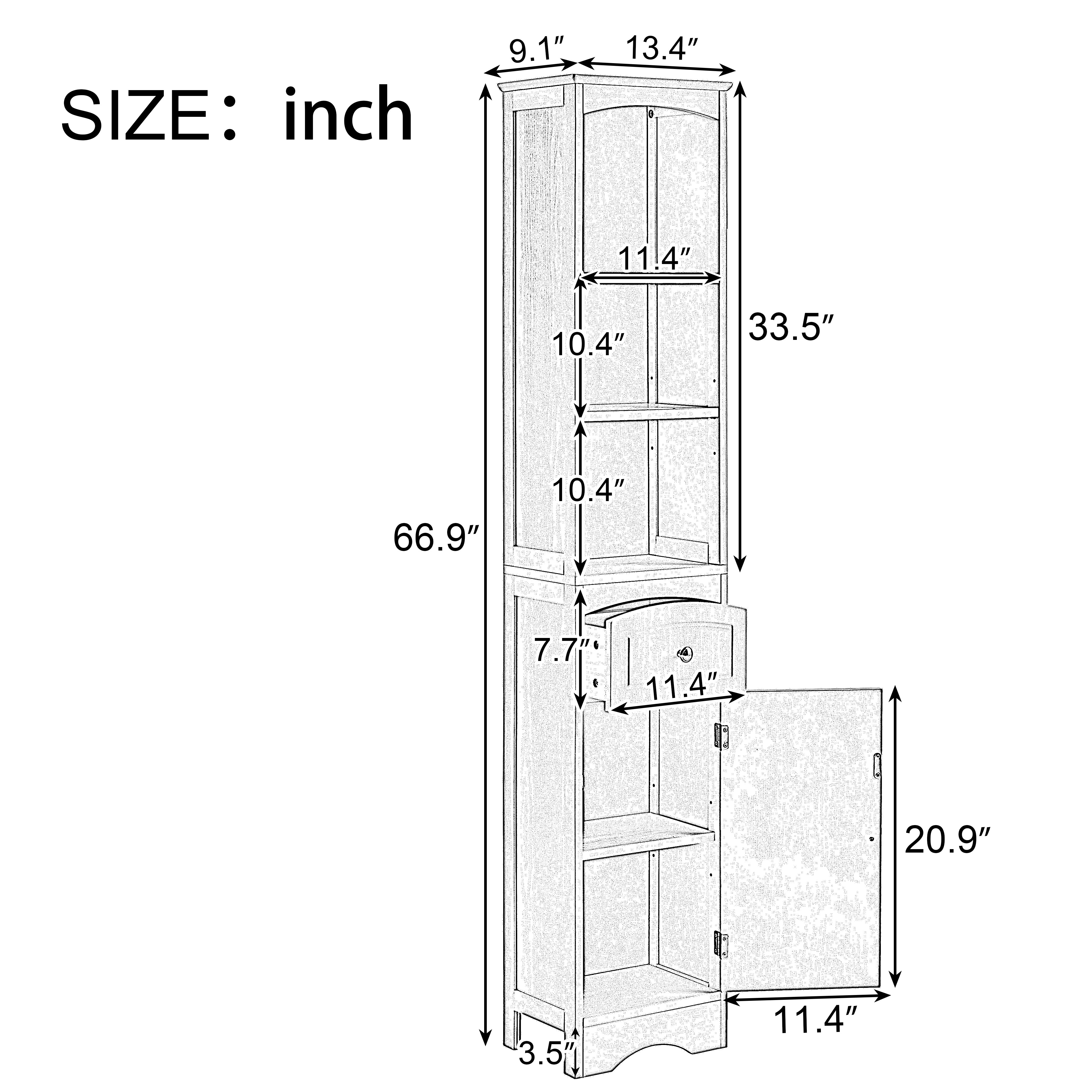 Mobile Bagno Stretto Alto Nero 170cm