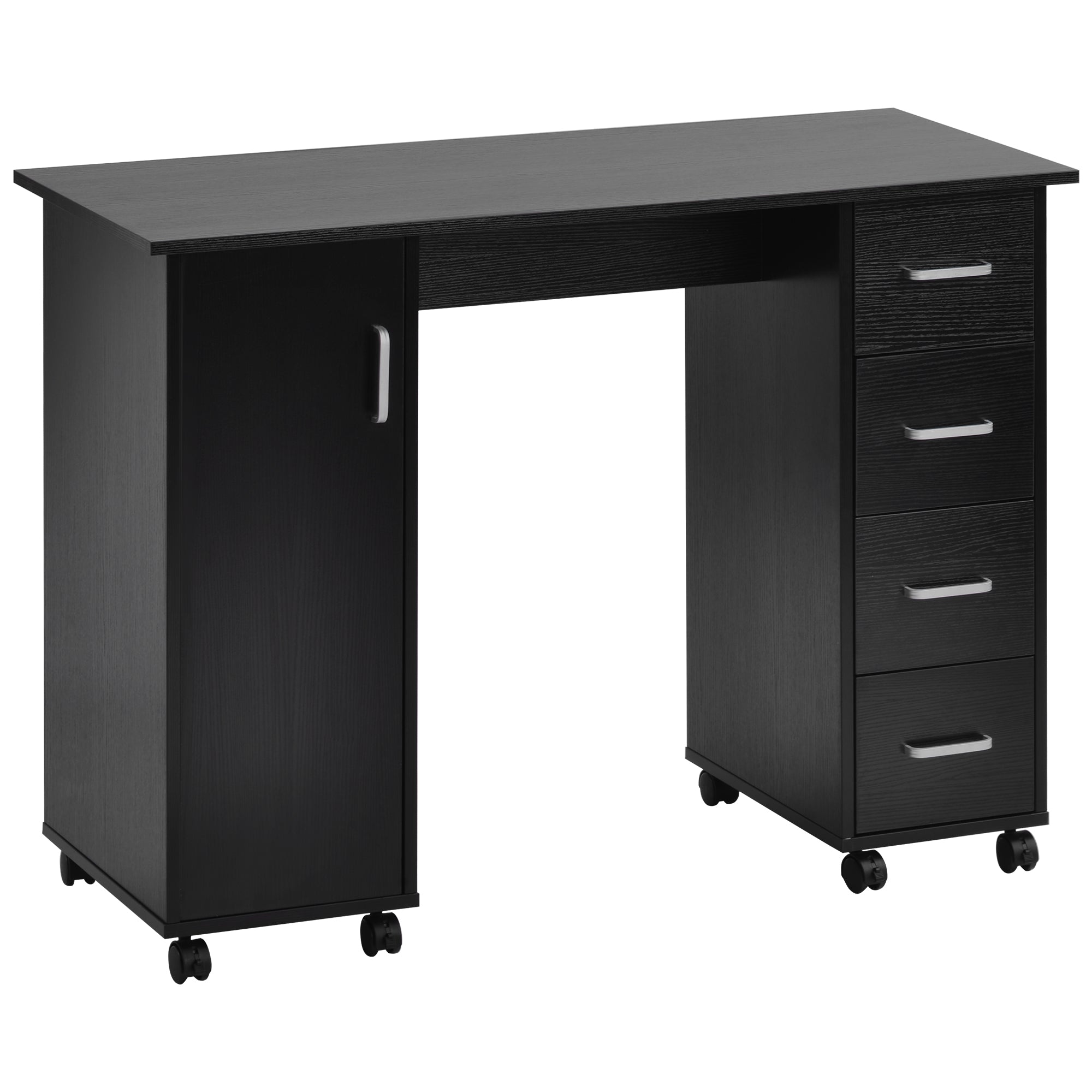 Scrivania Ufficio Nero Bianco con Cassetti