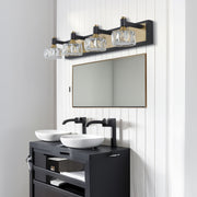 Lampada Bagno LED 4 Luci Cristallo Moderna