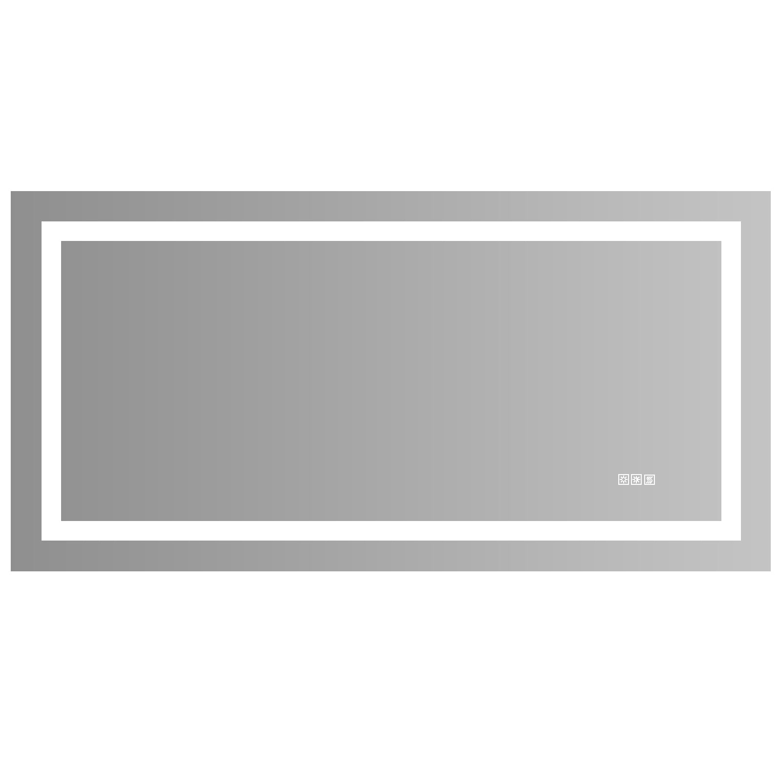 Specchio LED Bagno 183x91cm Antiappannamento Dimmer