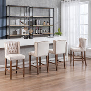 Sgabelli Bar Set 2 Velluto Beige