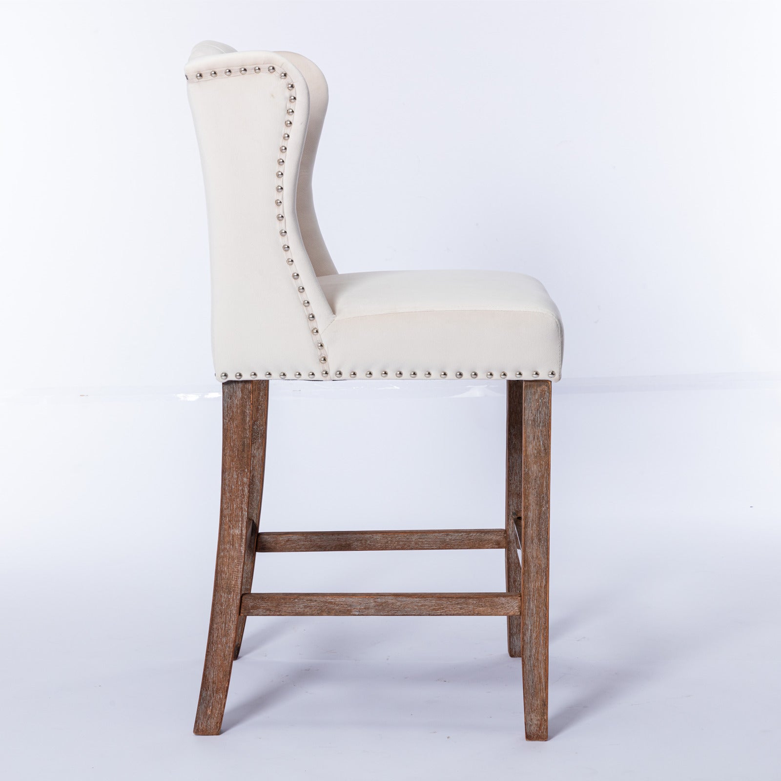 Sgabelli Bar Set 2 Velluto Beige
