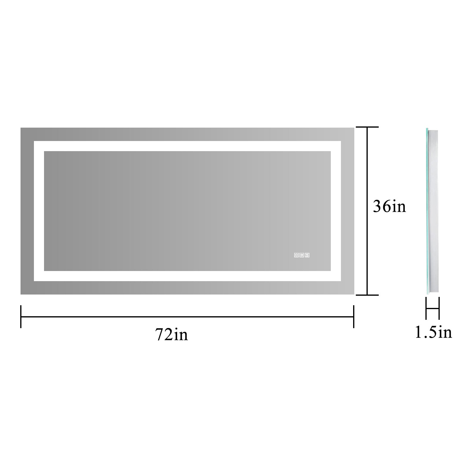 Specchio LED Bagno 183x91cm Antiappannamento Dimmer