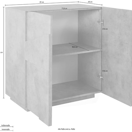 Credenza PING 80 cm 2 ante battenti.