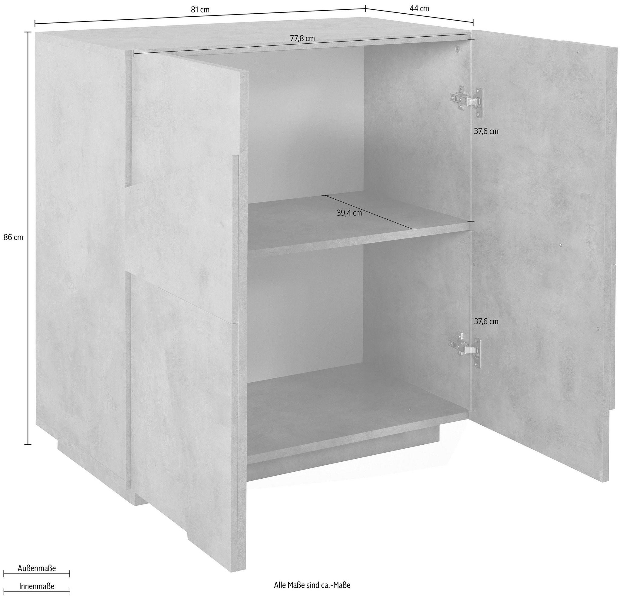 Credenza PING 80 cm 2 ante battenti.