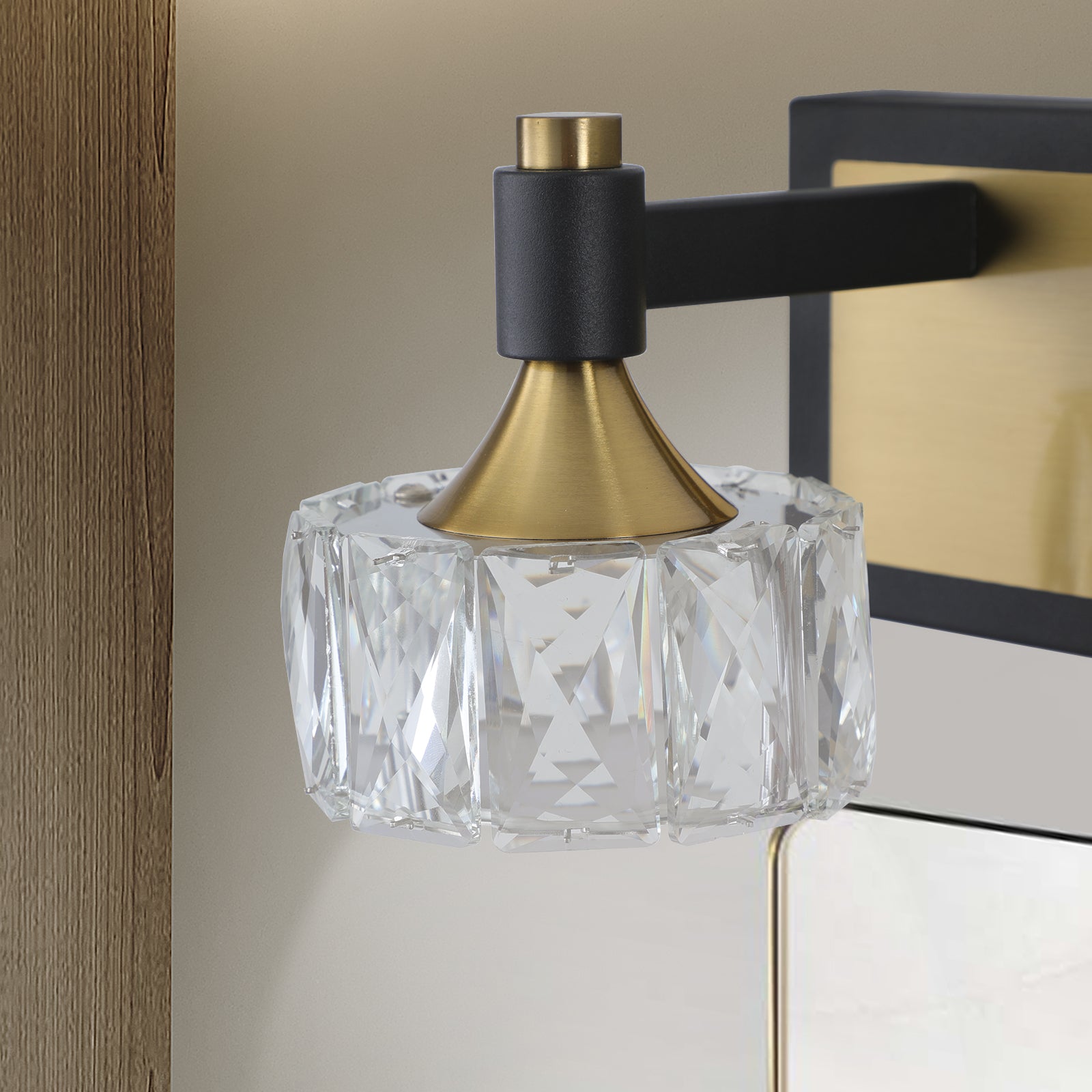 Lampada Bagno LED 4 Luci Cristallo Moderna