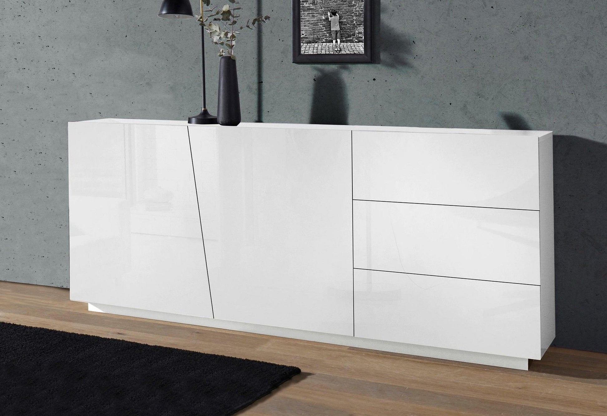 Credenza VEGA 180 cm 2 ante + 3 cassetti.