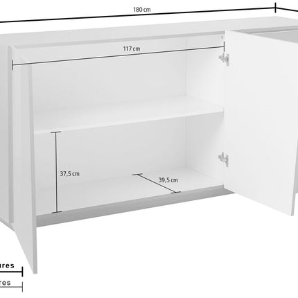 Credenza VEGA 180 cm 2 ante + 3 cassetti.