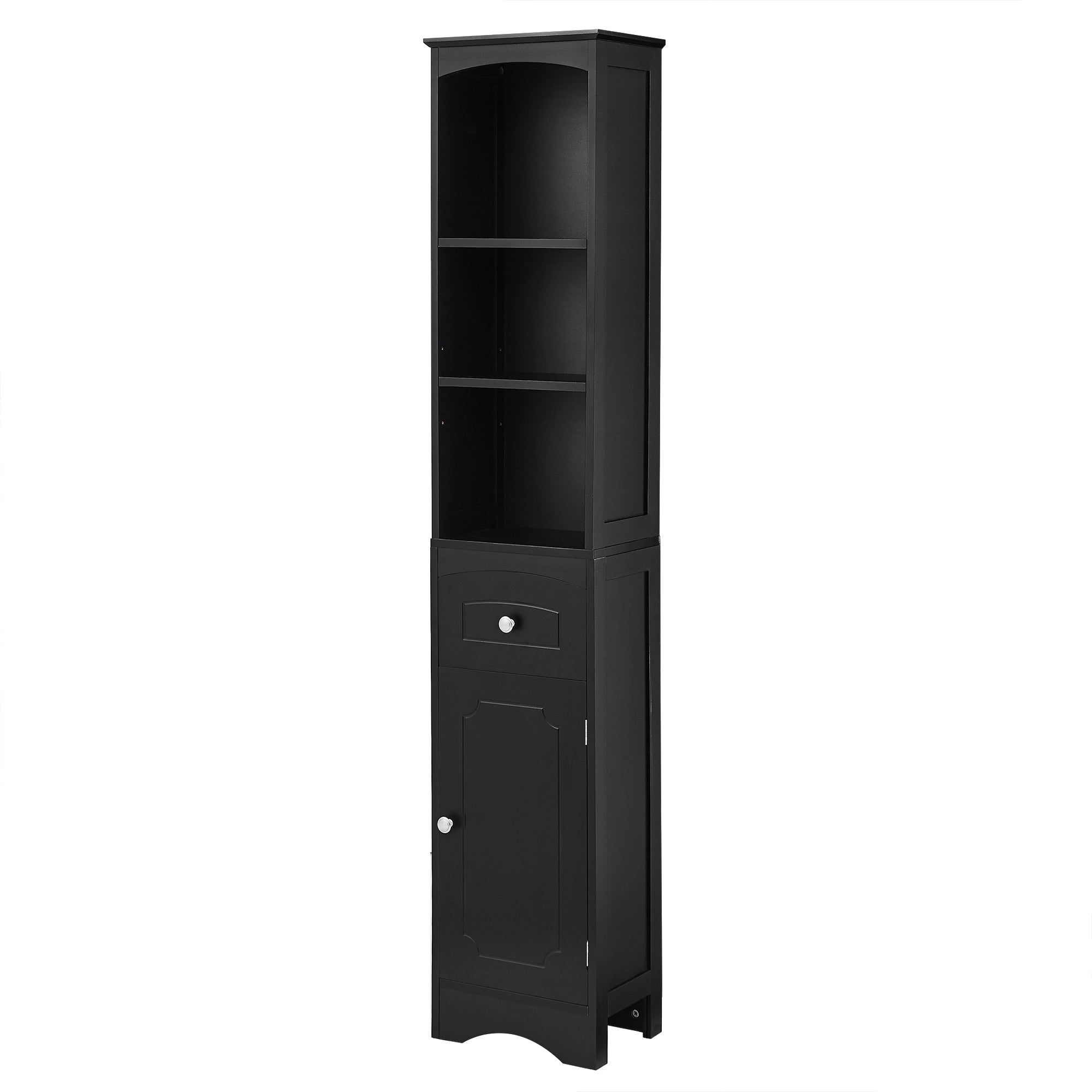 Mobile Bagno Stretto Alto Nero 170cm