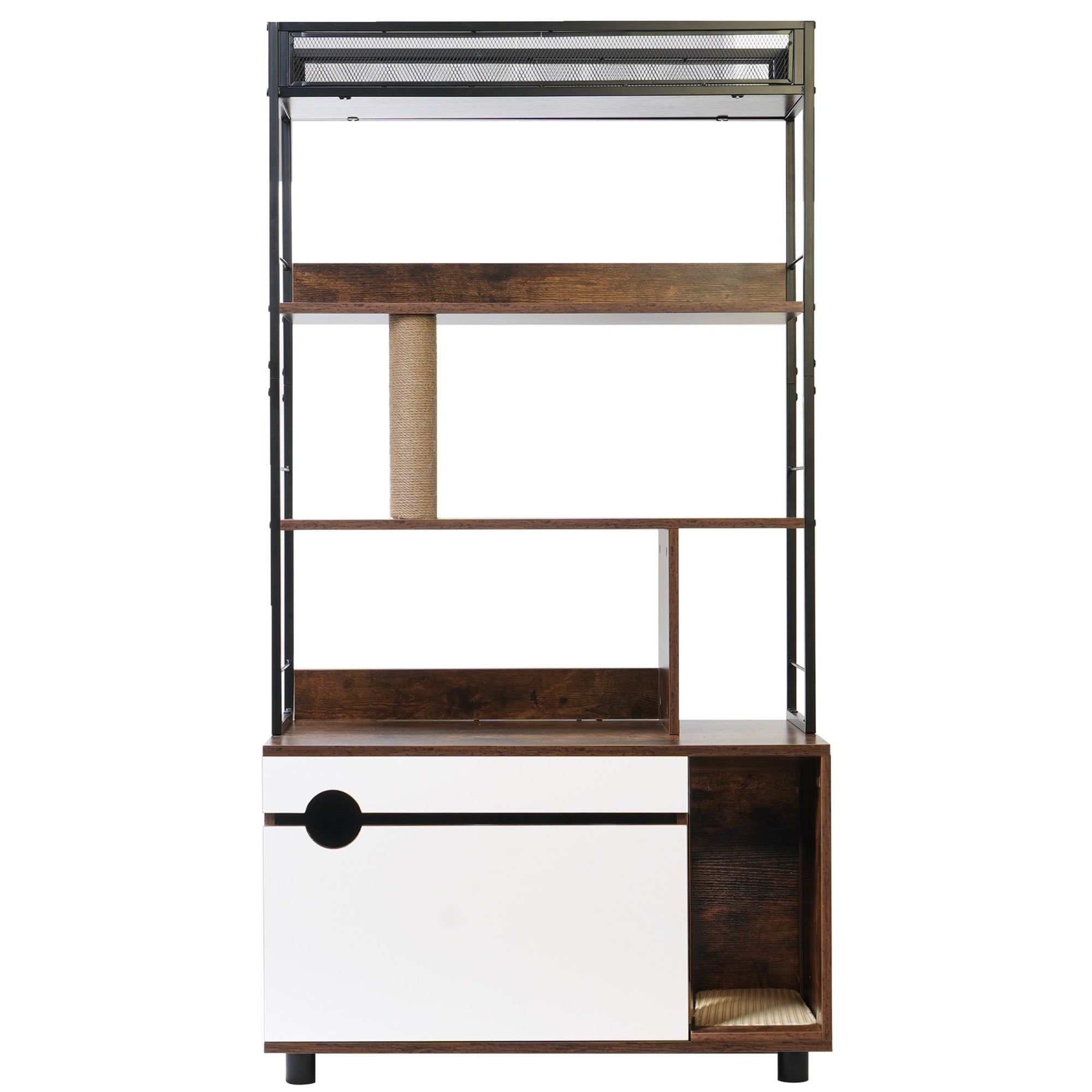 Mobile Lettiera Gatto Legno Ripiani