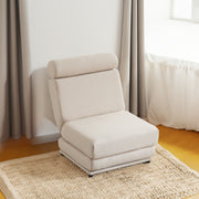 Poltrona Letto Pieghevole Bianco Crema