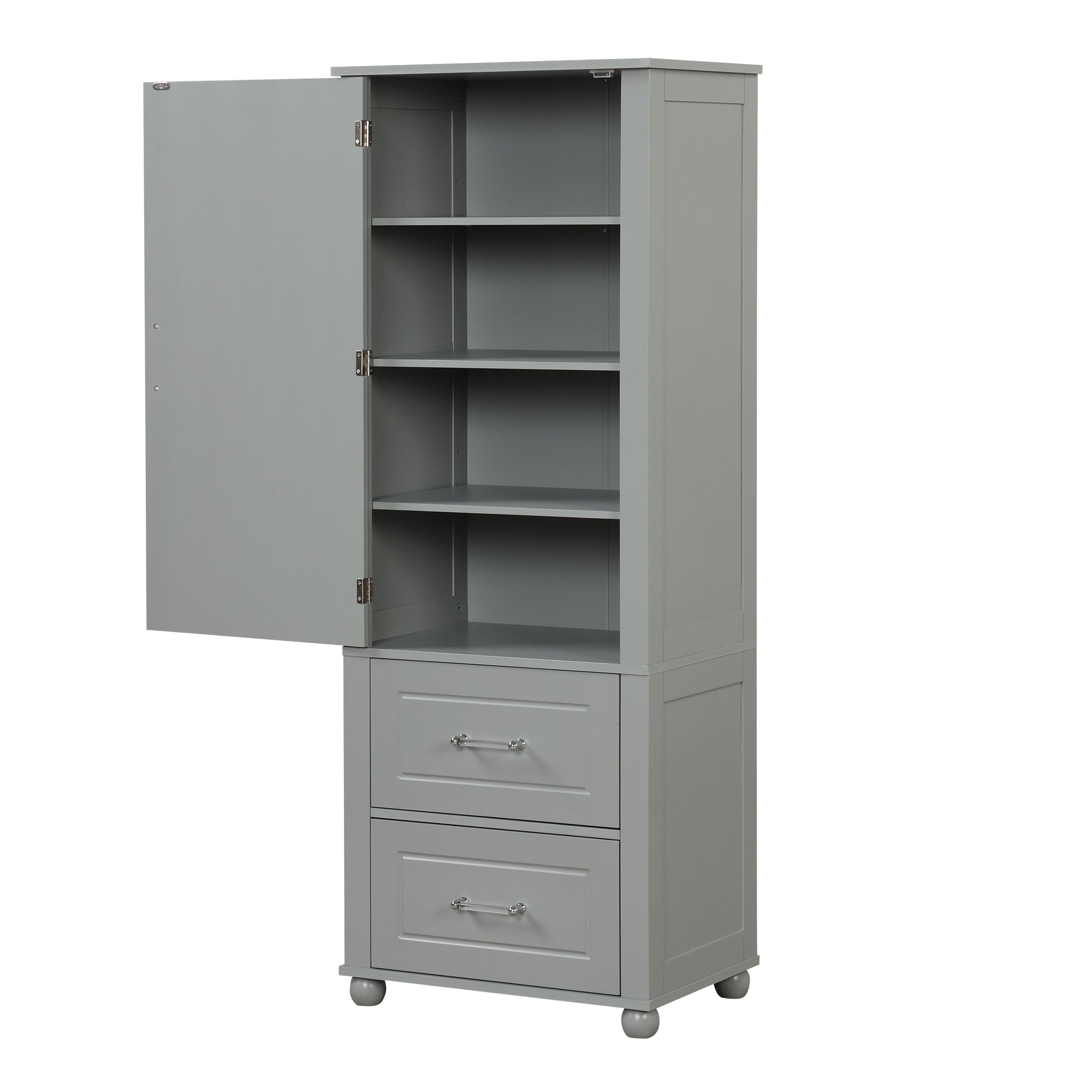 Mobile Bagno Alto Grigio 2 Cassetti 156cm