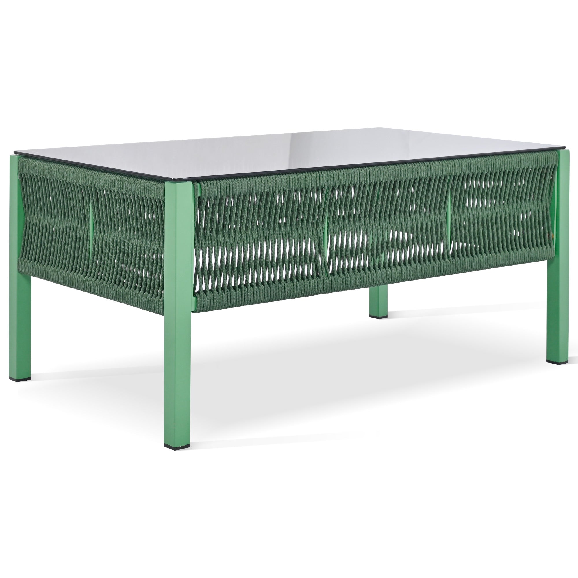 Set Patio Corda 4 Pezzi Verde Giallo