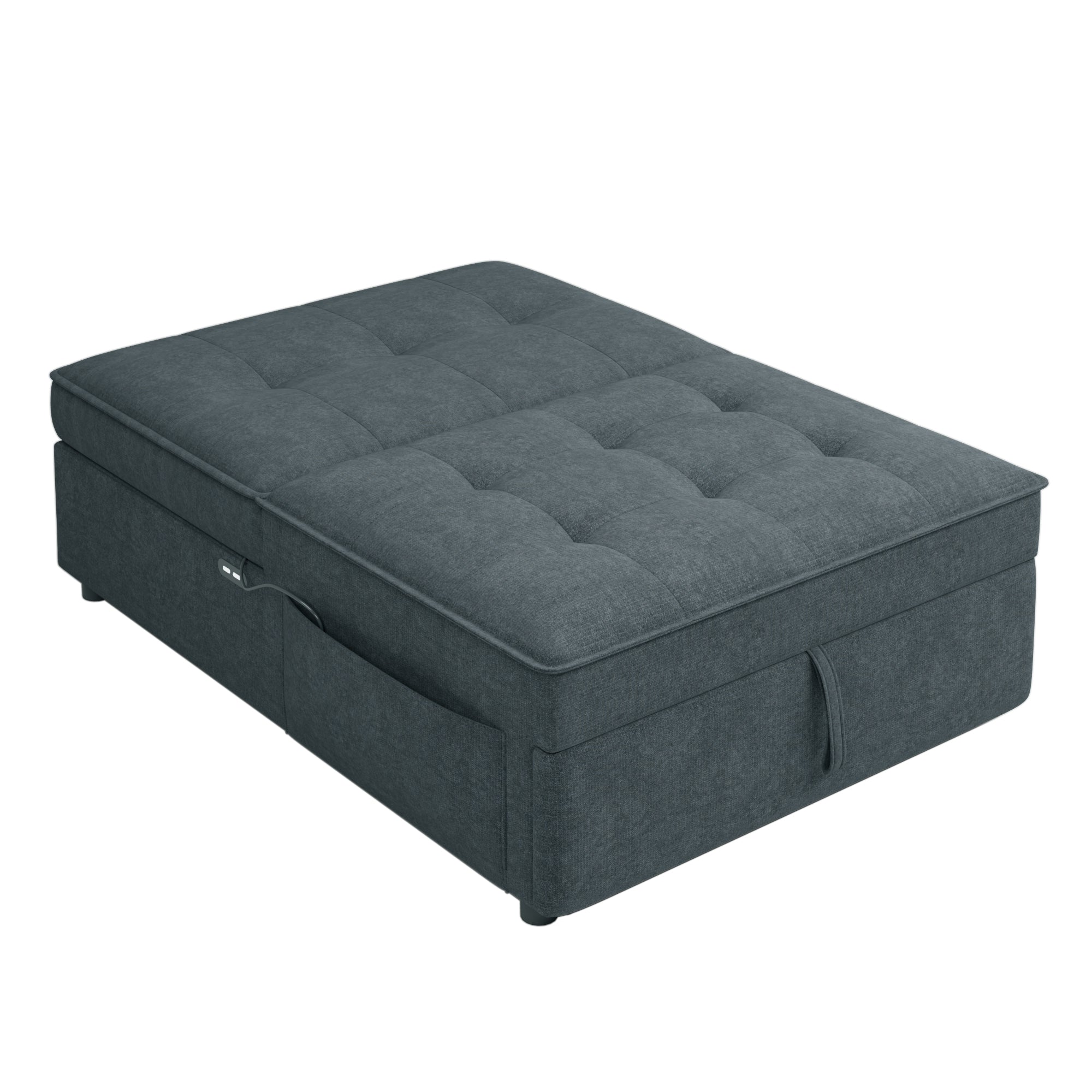 Divano Letto 4in1 Pouf Ripostiglio Blu