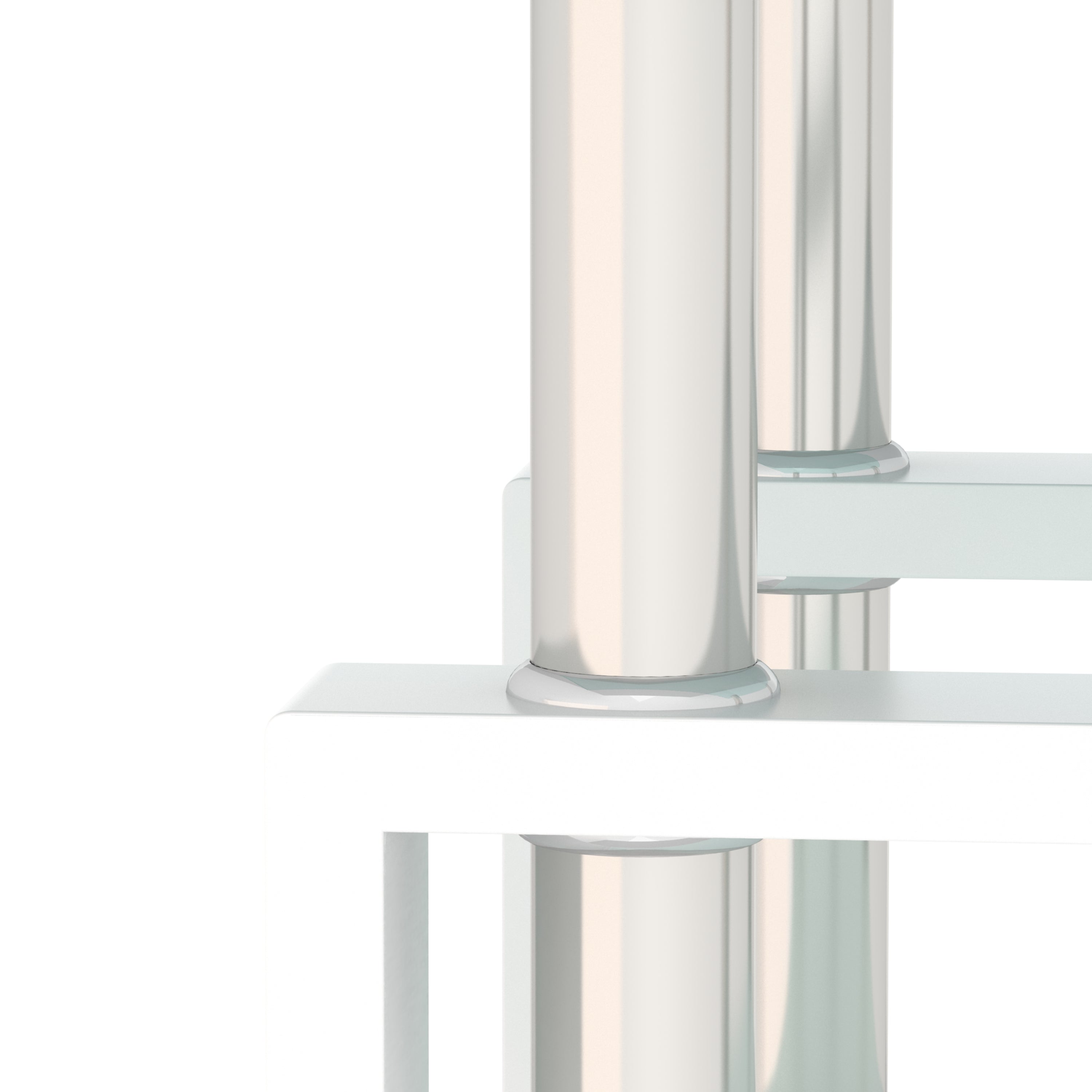 Set 2 Tavolini Vetro Temperato Quadrati