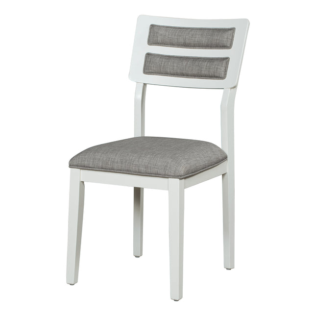 Classic 6-Piece Dining Set, Table, 4 Chairs & Bench (White/Gray)