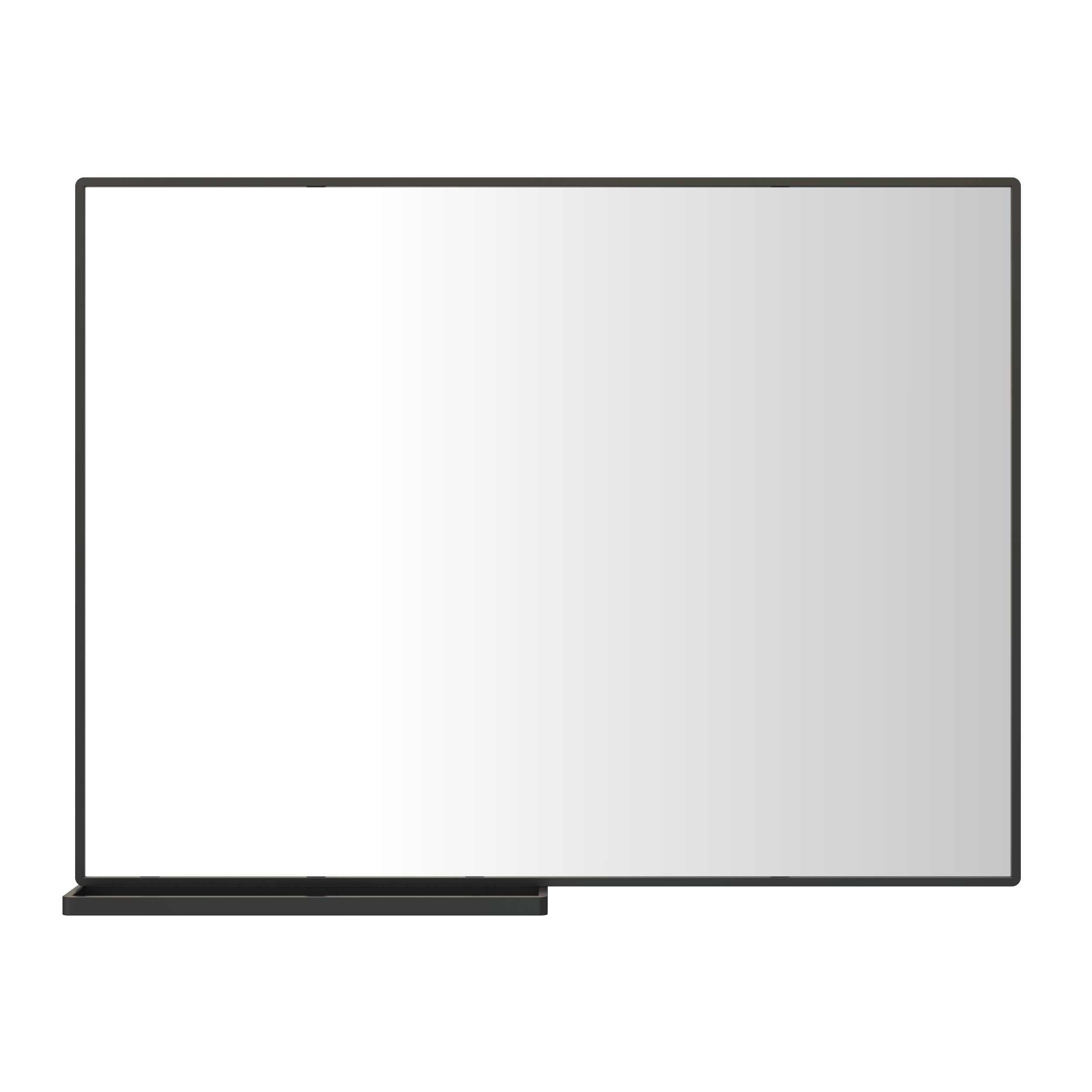 Specchio Bagno 102x76cm con Mensola Nero