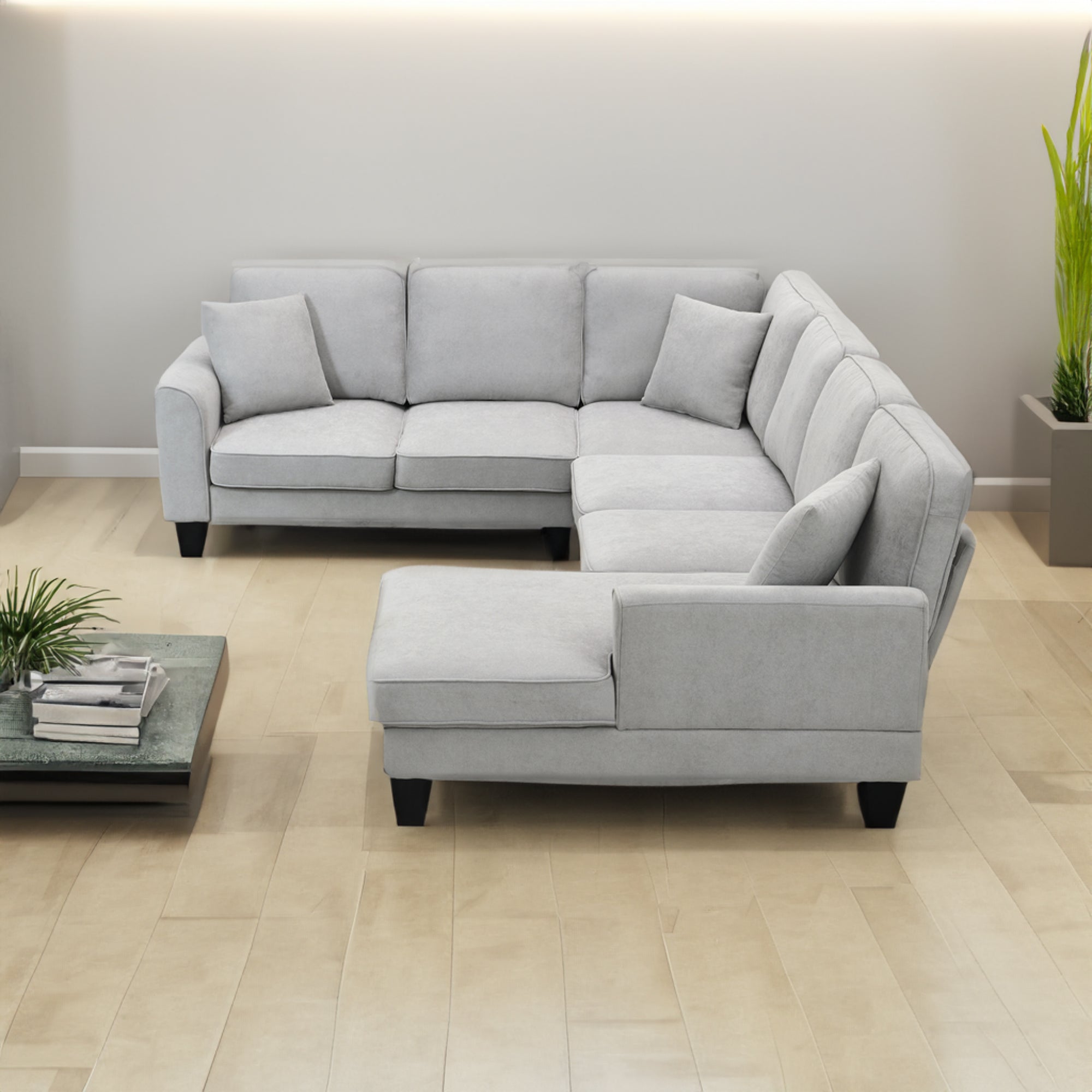 Divano Angolare Urbano 7 Posti - Comfort Moderno