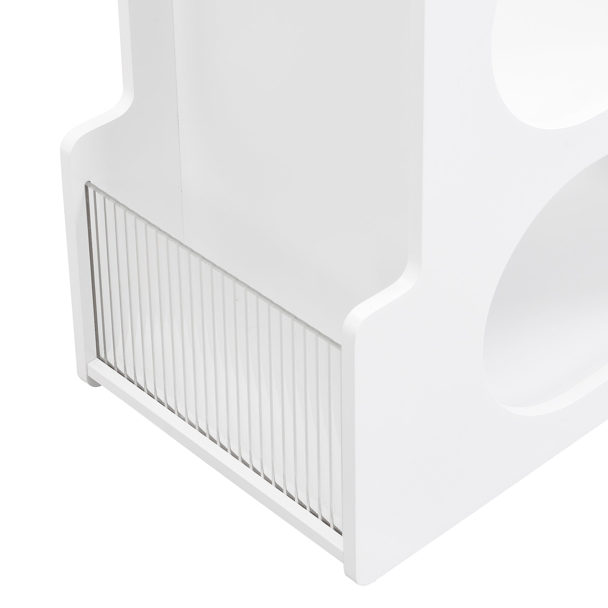 Tavolino Mobile Bianco Vetro Temperato