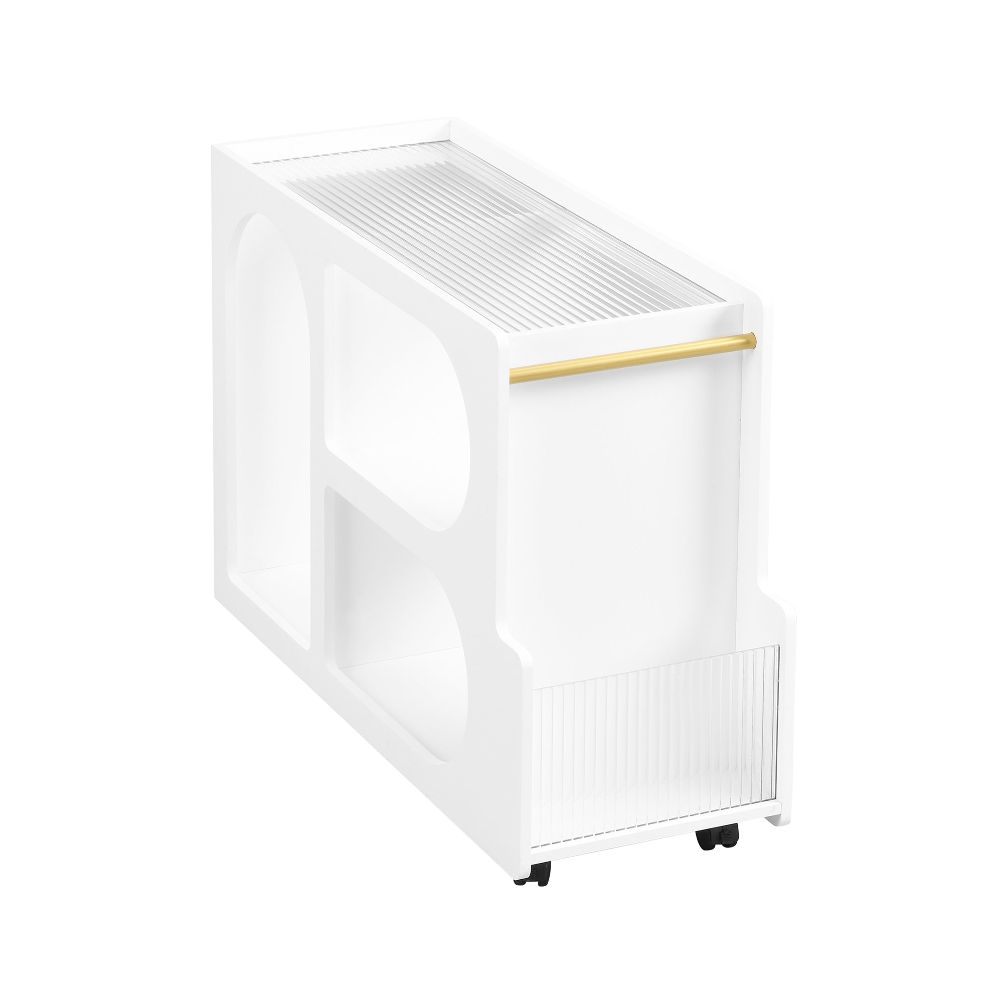 Tavolino Mobile Bianco Vetro Temperato