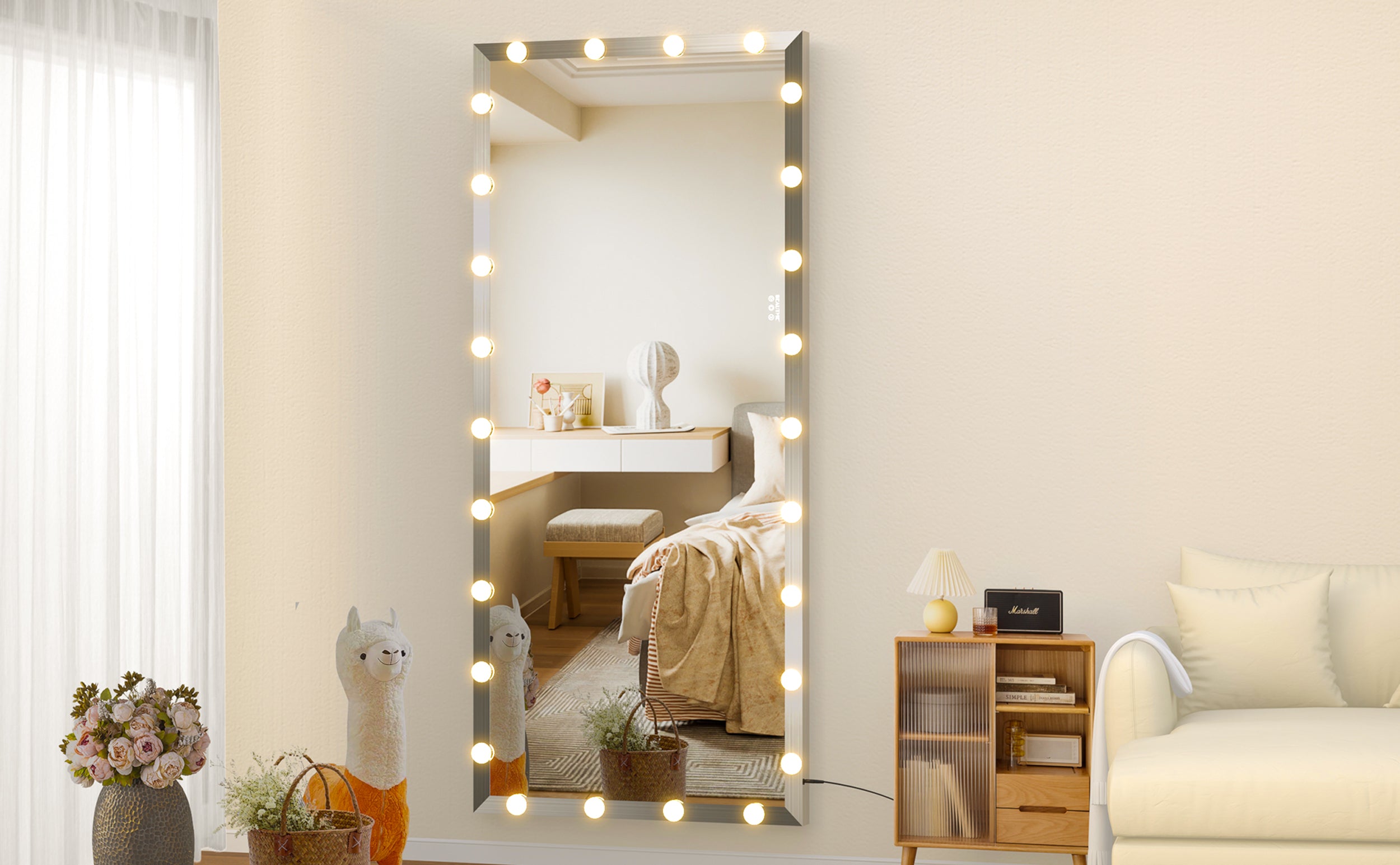 Specchio Hollywood 183x81cm con LED