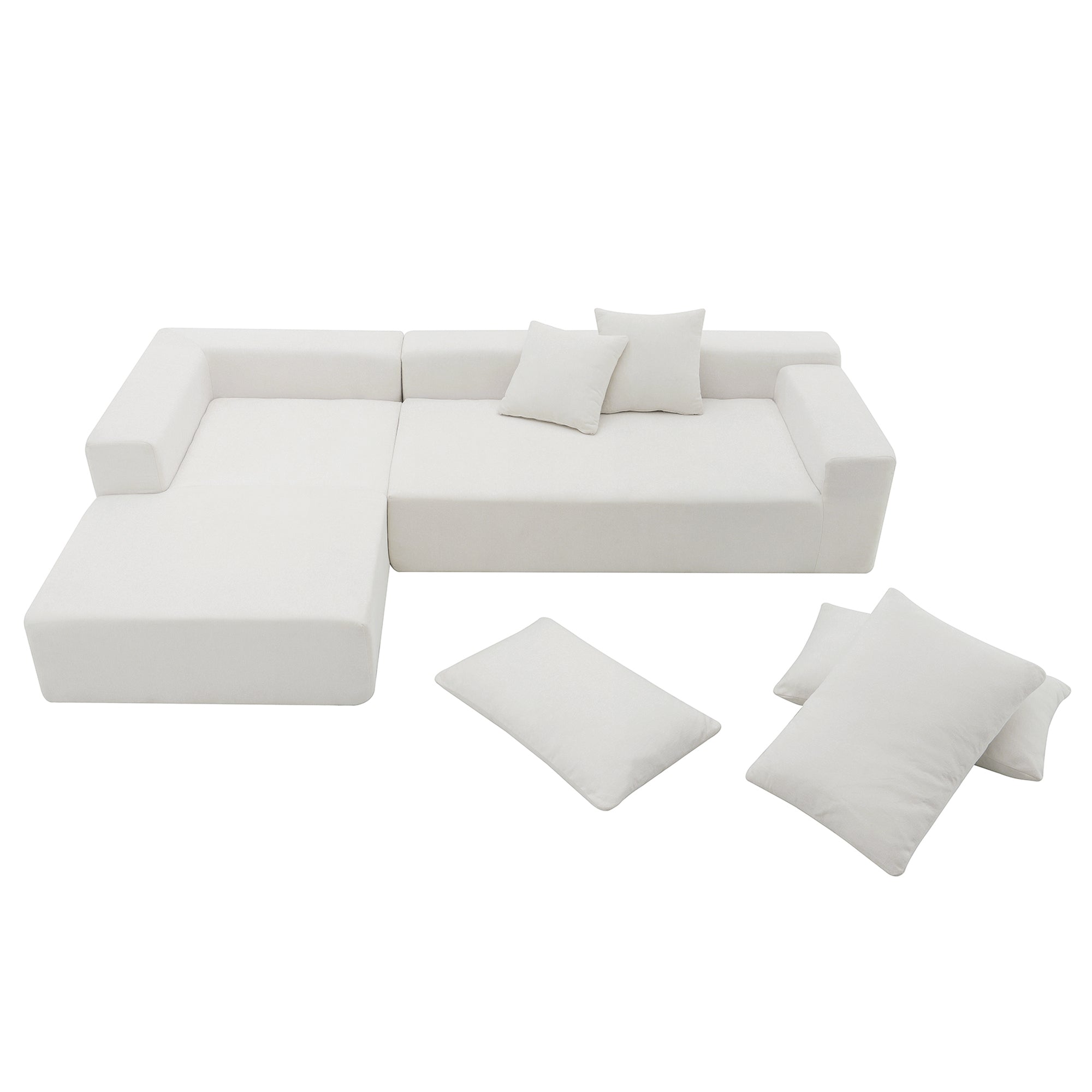Divano Modulare Bianco 109x68cm