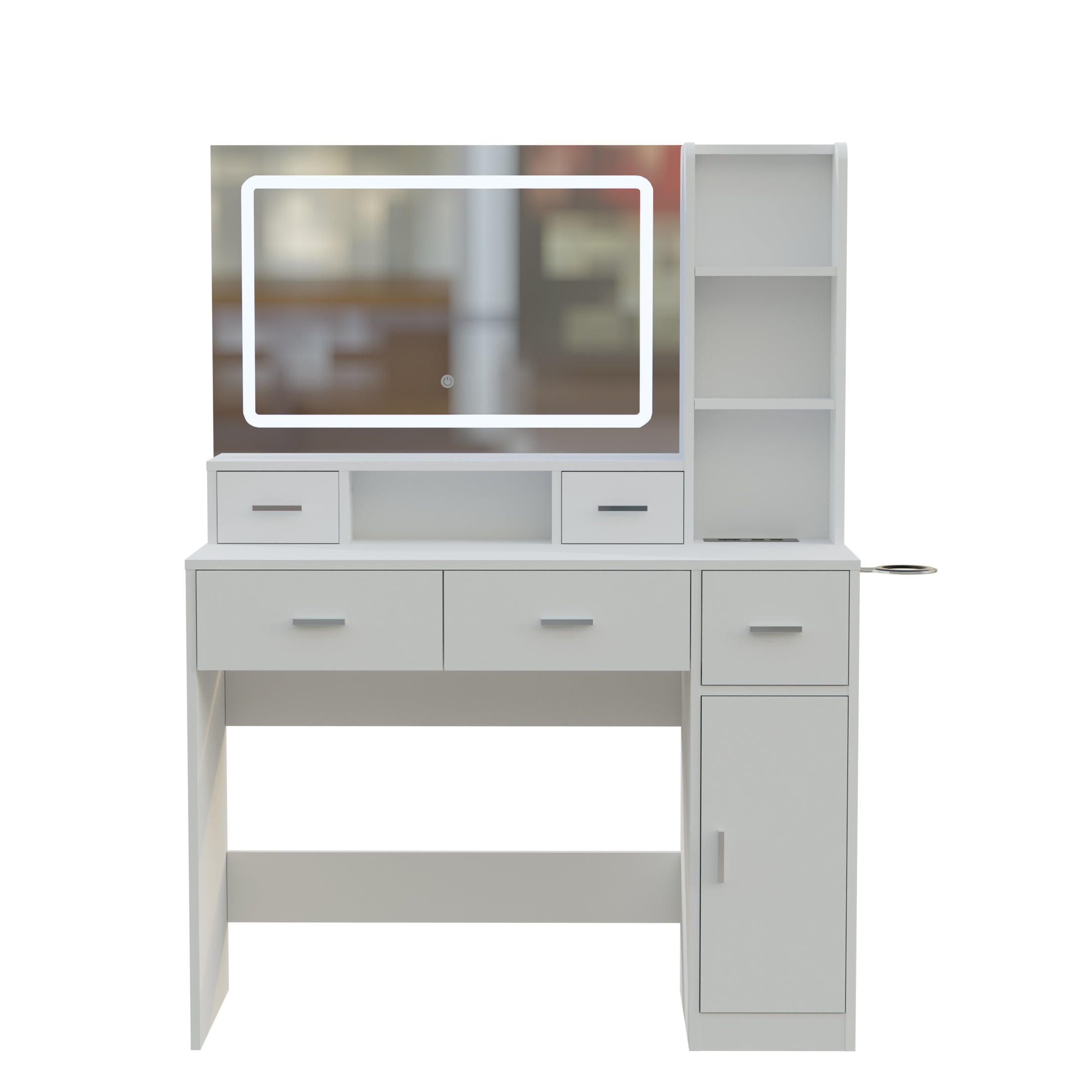 Toeletta Bianca con Specchio Smart LED