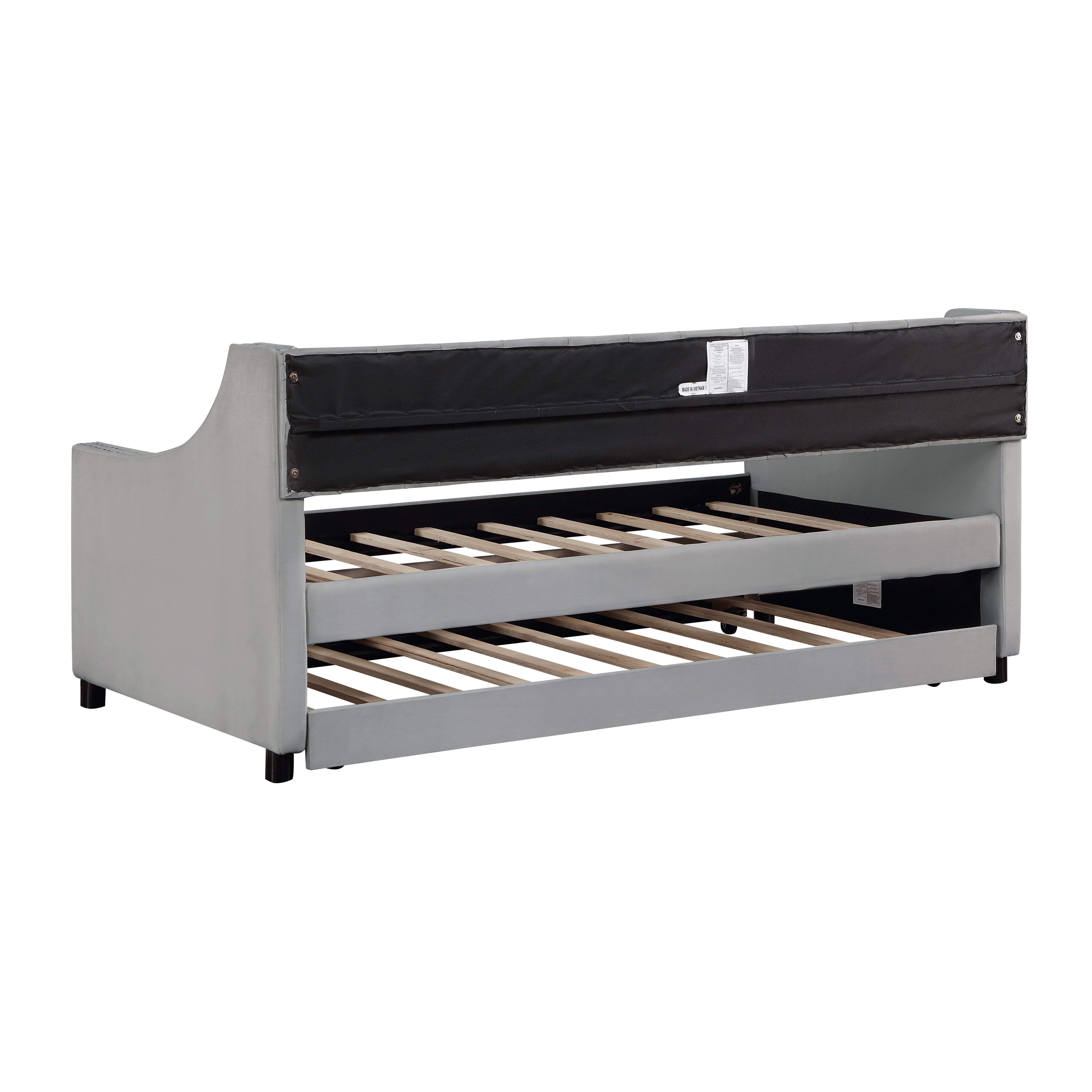 Daybed Full Size con Letto Estraibile Grigio