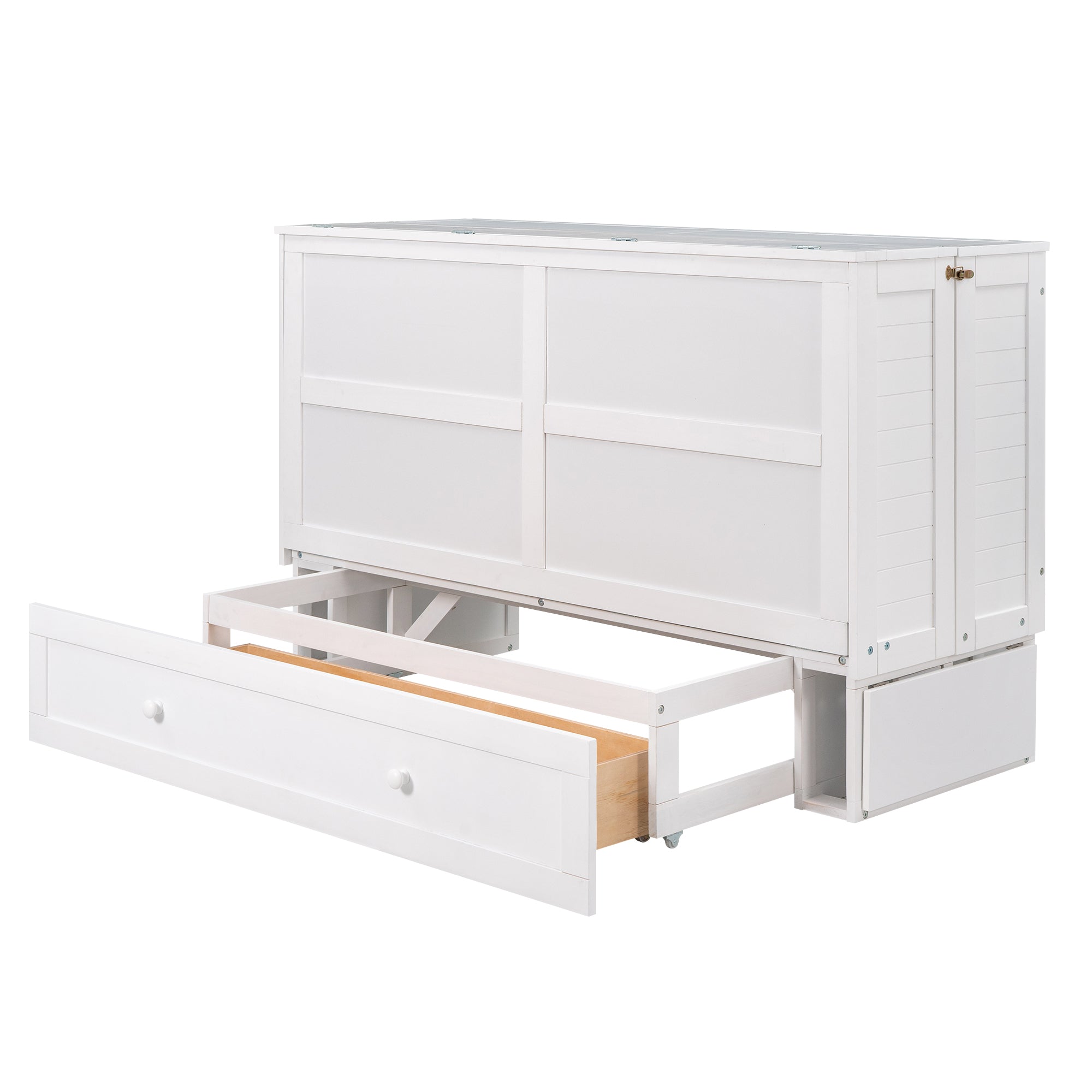 Letto Murphy Queen Bianco con Cassetto