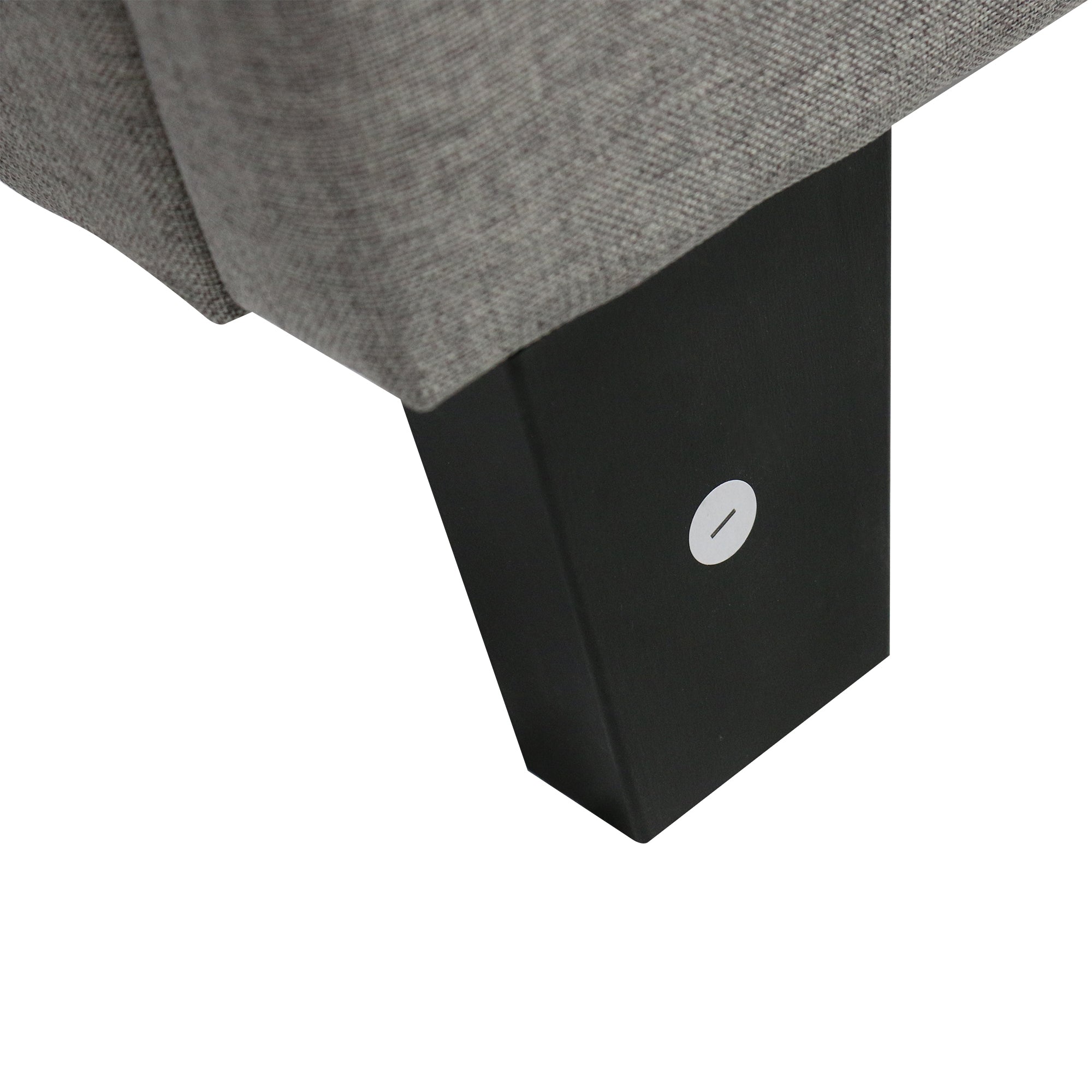 Letto King Size con Testiera Imbottita Grigia Elegante