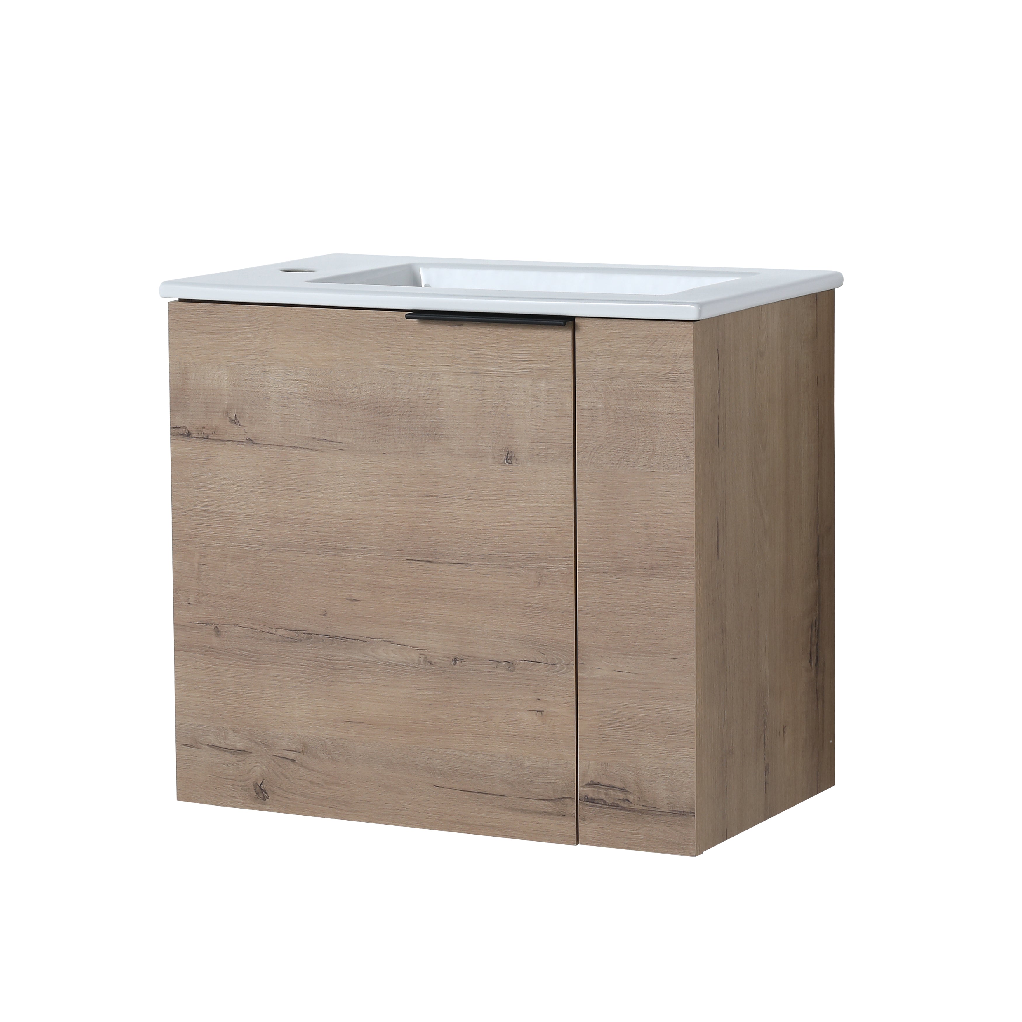 Mobile Bagno Sospeso 56cm Rovere con Lavabo