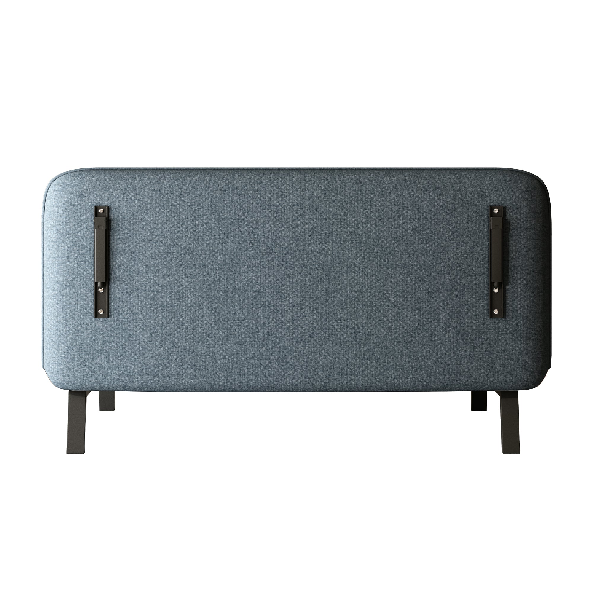 Poltrona Letto Convertibile Tri-Fold 140cm con Schienale Regolabile - Blu e Grigio