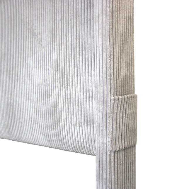 Corduroy Velvet Queen Wingback Bed with Footboard Drawer Storage – Upholstered Design