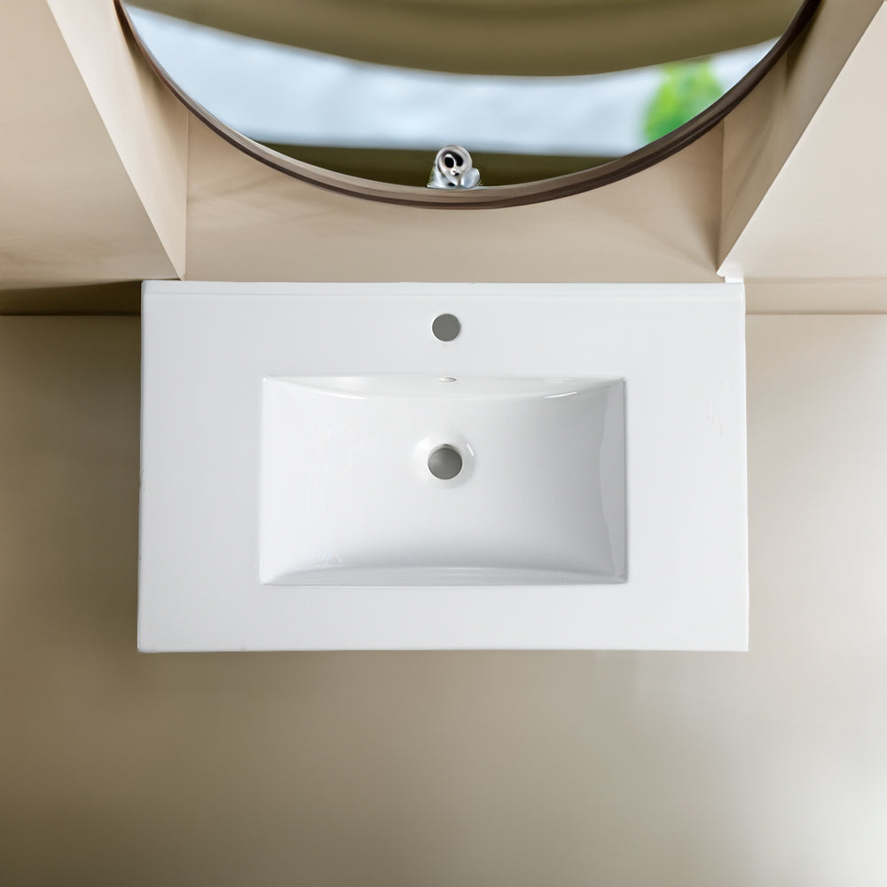 Lavabo Ceramica 76cm Bianco Grande