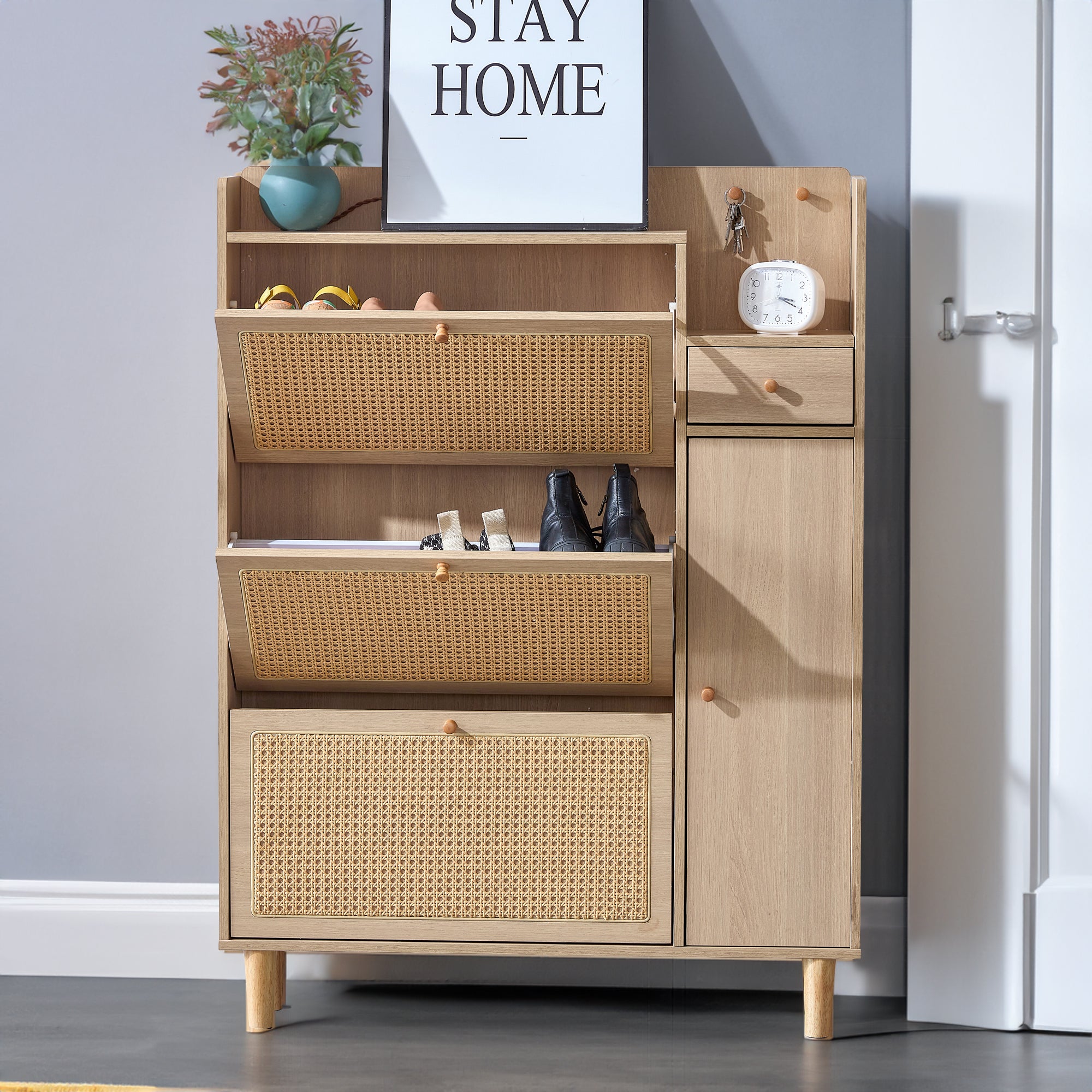 Mobile Contenitore Rattan Naturale