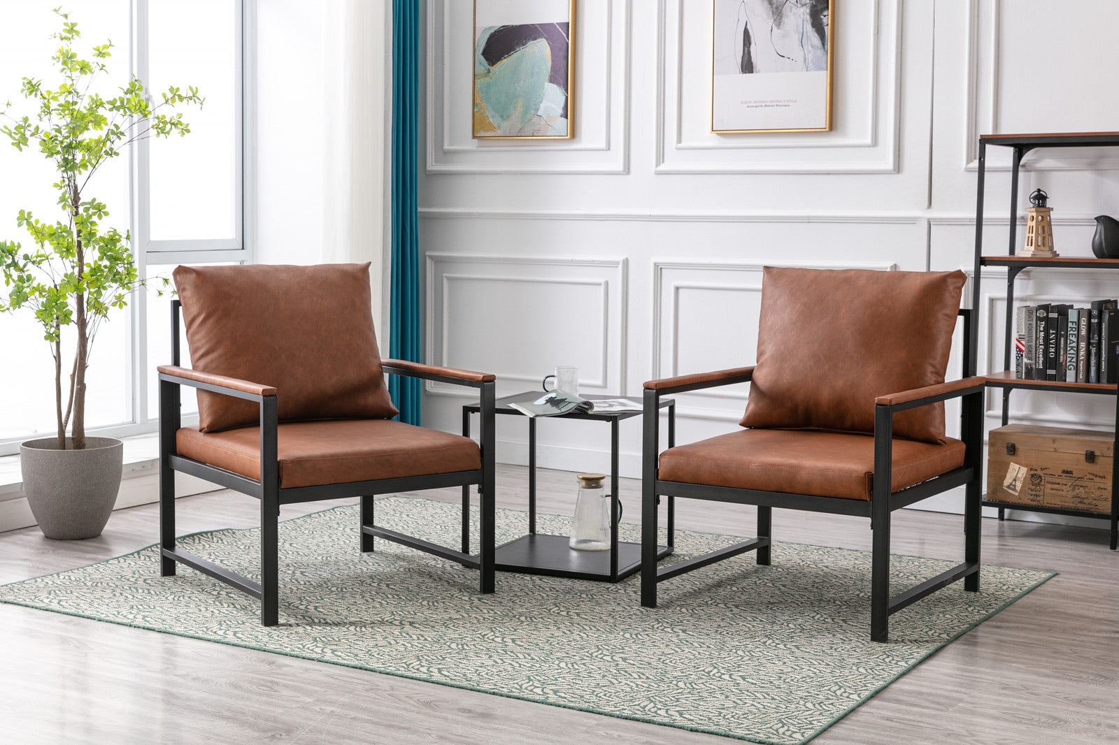 Poltrona Moderna Arancione Ecopelle