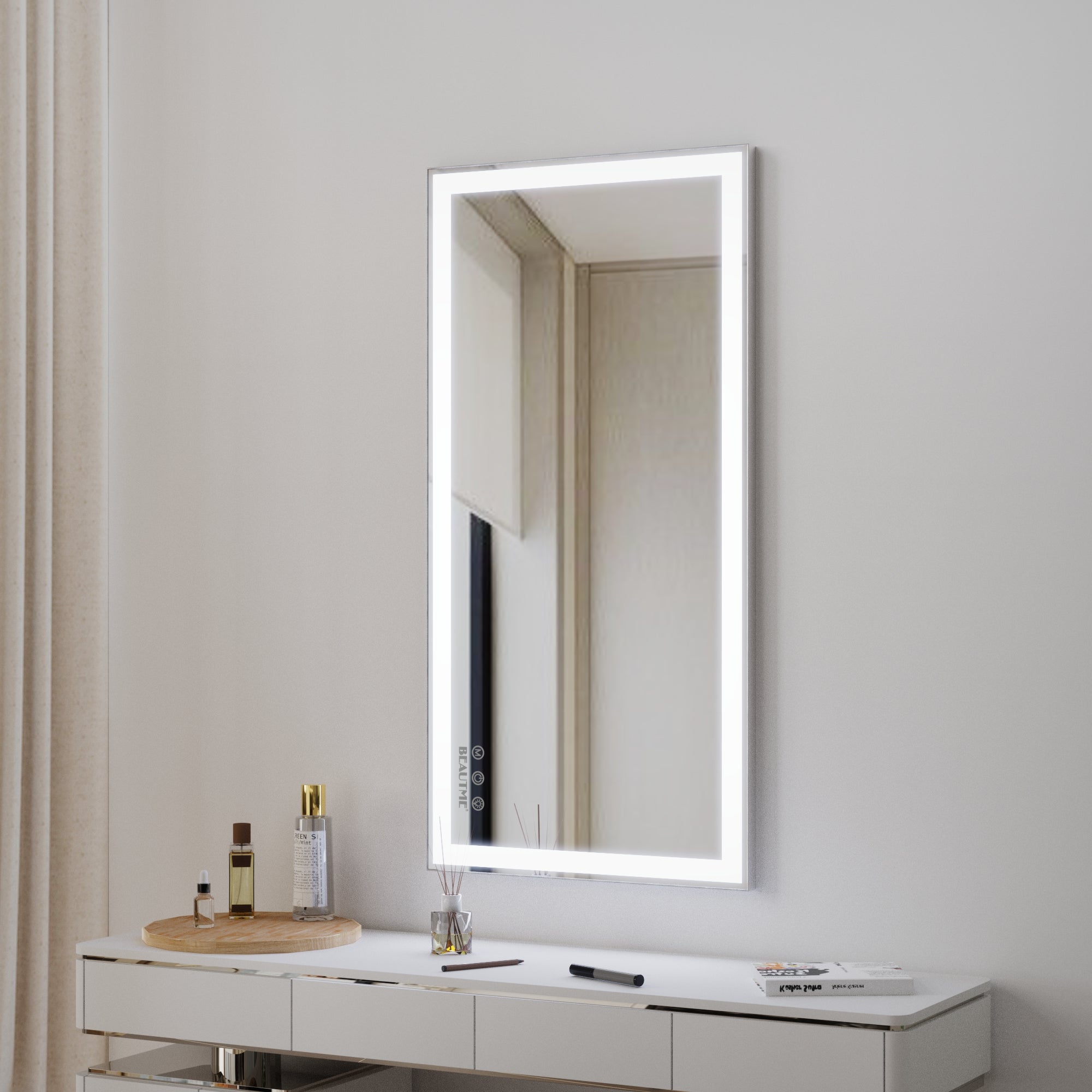 Specchio LED Bagno 122x61cm Antiappannamento
