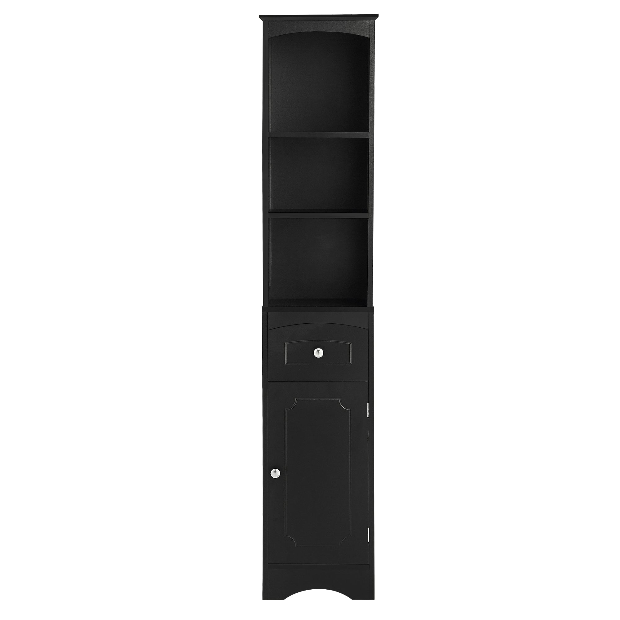 Mobile Bagno Stretto Alto Nero 170cm